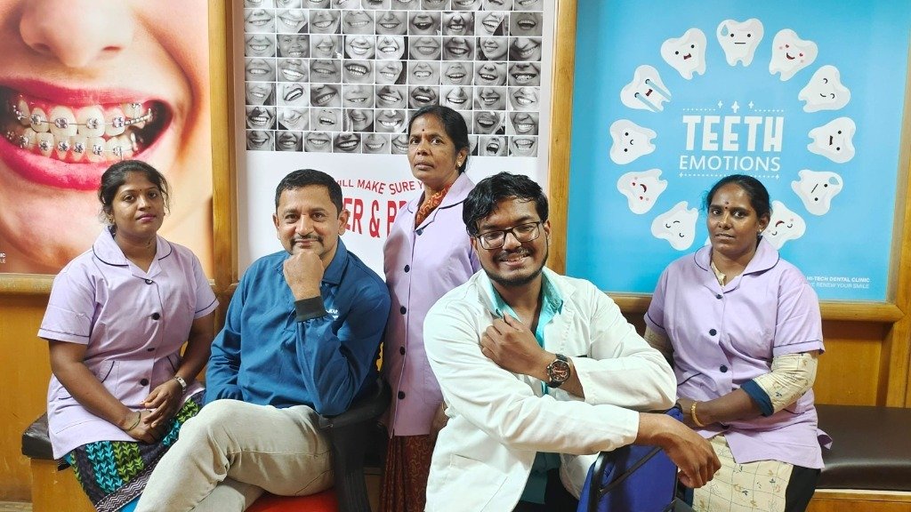 Dr. Diwakar N.R and the clinical dental team at Mahathi Dental Solutions